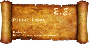 Ritzel Emese névjegykártya
