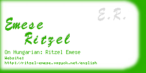 emese ritzel business card